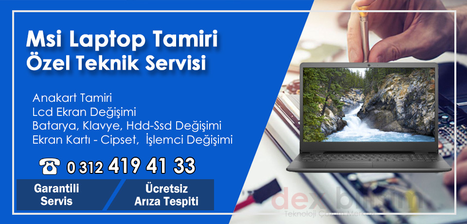 MSI Notebook – Laptop Tamiri Ankara Lcd Ekran Panel Değişimi Garantili